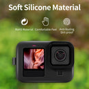 Silicone Housing Cover for GoPro Hero 9 with Lens Cap + Lanyard (Black) A