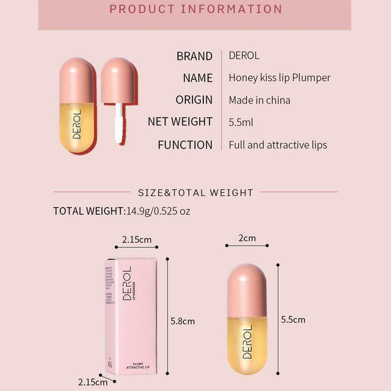 Shiny Lip Enhancer Moisturizing Liquid Lipstick Oil Lip Plumper Botanical  Top