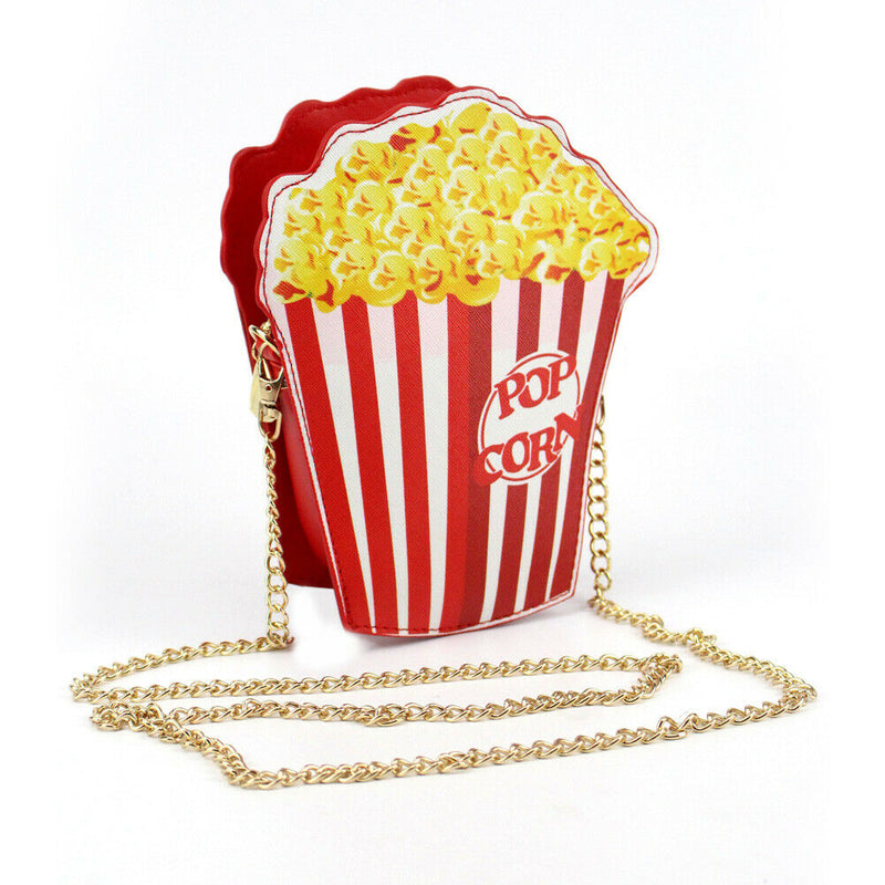 Woman Cupcake Hamburger Chain Bag Popcorn Crossbody Messenger Bag (Popcorn
