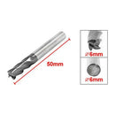 Helical Groove 6Mm Cutting Dia 4 Flutes Tungsten Carbide End Milling Cutter I9X6