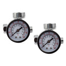 2x Dial 1/4" Tool Compressor Mini Air Regulator Pressure Gauge Valve Control