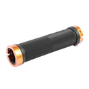 Pair Mountain Bike Cycling Double Lock Handlebar Grips Golden Q2Z5