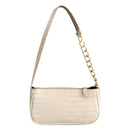 Alligator Pattern Handbag Tote Women Leather Underarm Shoulder Bag (White)