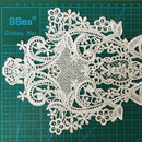White Lace DIY Patch Badge Bag Embroidered Dress Applique Sew Iron on
