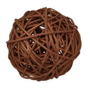 1pcs Coffee Round Rattan Wicker Ball Christmas Tree Ornament for Home Garden