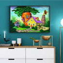 Diamond Painting Carrot House Full Round Rhinestone Picture DIY Set 40x30cm