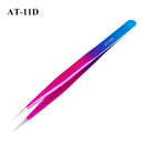 4x Electroplated Colorful Tweezers Precision Stainless Steel Anti-static Tweezer