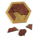 Wooden Tangram Jigsaw Board Educational Early Learning Wood Puzzles Game To