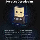 Wireless USB Bluetooth 4.0 Adapter Mini Dongle For PC Top La XP B3G7 Vista7 Q9R1
