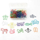 70Pcs Cartoon Shape Bookmark Metal Binder Paper Clips Clamp School Stationery