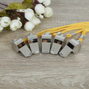 1pc Stainless steel Outdoor Survival whistle Referee Training Soccer With Rop BX
