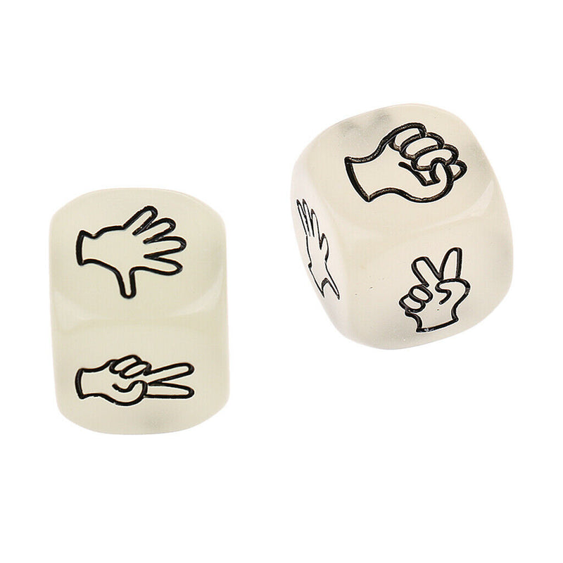 2Pcs Rock Paper Scissors Dice Game Great Drinking Game Dice Set for RPG MTG