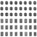 48Pcs Viking Beads Set Norse Hair Tube Beads,Exotic Design DIY Jewelry Hair