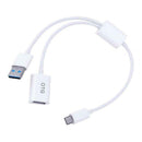 USB 3.1 Female And Male Type-C 2-in-1 OTG Data Charging Adapter Cable