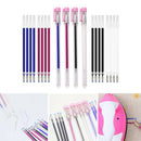 4 Pieces  Erasable Pens Fabric Marking with 16 Refills for Dressmaking