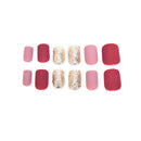 24pcs  French False Nails Art Acrylic Full Cover Tips Manicure Gl%!