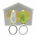 Couple Pair Sparrow Bird House Nest Whistle Key Holder Ring Keyholder Keych N2X1