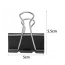 1pc Large Black Paper Binder Clip Metal File Clamp For Office School Stationery