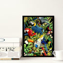 5D DIY Full Drill Diamond Painting Color Parrots Cross Stitch Embroidery
