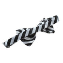 Fashion Novelty Mens Bowtie Wedding Necktie Black+white stripes