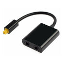 2 to 1 Splitter Digital Optical Fiber Audio Duplicator Signal Switcher Adapter b