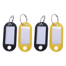 30 X Coloured Plastic Key Fobs Luggage ID Tags Labels Key rings with Name