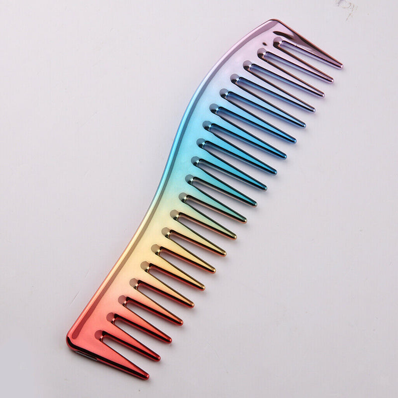Anti-static Wide Tooth Comb Barber Heat Resistant for Curly Hair Colorful