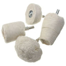 4Pcs White Flannelette Polishing Wheel Cone Column Mushroom T-Shaped Wheel
