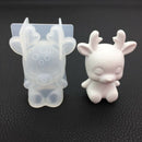 Transparent Mirror Elk Silicone Mold DIY Making  Silicone Mould Xmas Ornamen Hn