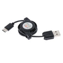 USB Type C Cable, Retractable Type C Charger Cable, Durable Metal Charging Data