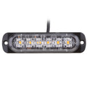 2 Pcs 6 LED Emergency Vehicle Grill Warning Lights Flash