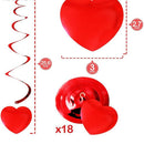 18 Hanging Heart Swirls - Valentines Day Decorations - Valentines Day Hangi