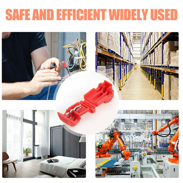 280pcs T Type Electrical Cable Connectors Insulated Wire Terminal Crimp Kit