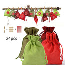 24-piece Advent Christmas calendar XMAS Fill Christmas ba%!
