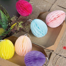 14PCS Easter Egg Silhouette Hanging Decorations - Honeycomb Hanging Paper BaF7O9