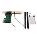 Mini PCIe to PCI-E Wireless Adapter WiFi LAN Card 802.11n/ g/ b with Antennas