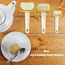 3pcs/Set Fondant Pastry Cutter Cookies Biscuit Mold Baking Roller Slice Kit