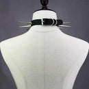 Metal Spike Rivets Rock Gothic Chokers PU Leather Stud Collar Choker Necklac Ew