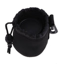 Black Neoprene Soft DSLR Camera Lens Small Bag Pouch for Canon Sony Nikon Pentax