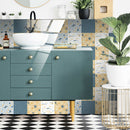 10pcs Ceramic Tile Stickers Set Decorative Wall Decals for Kitchen (TS261) A