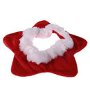 Christmas Red Pentagram Shape Pet Dogs Cats Collar Necklace Ornaments