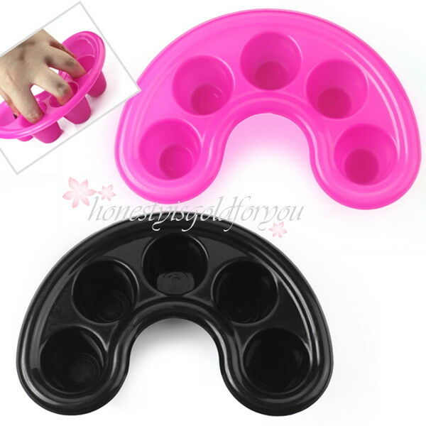 2 PCS Nail Art Tips Hand Soak Bowl Tray Treatment Remover Manicure Soaking Tool