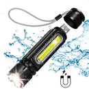 50000LM LED Flashlight Rechargeable Zoomable T6 COB Torch Side Magnet Work Light