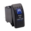 Dual Blue Backlit ROOF LED LIGHT BAR Rocker Switch 5 Pin for Boat ATV UTV
