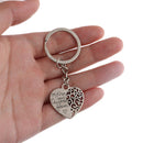 1Pcs Mother and Daughter Forever Hollow Heart Key Ring Mother's Day G 3C