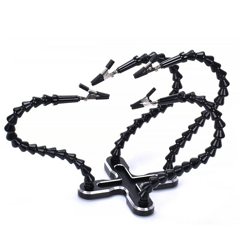 Soldering Station With 4Pc Flexible Arms Soldering Iron Holder Third Helpin C7Q5