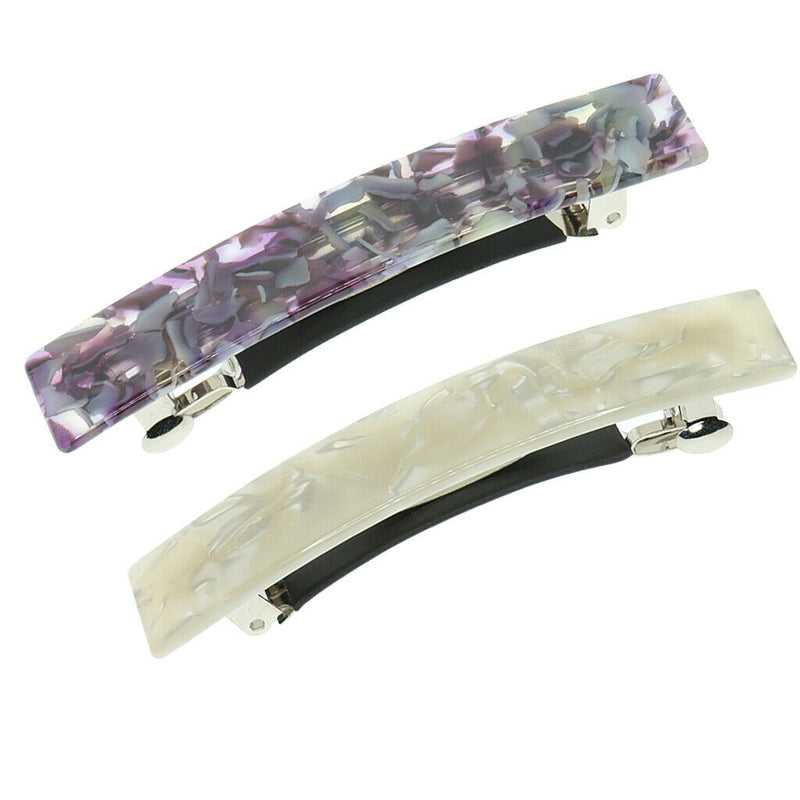 2x Women Hair Clip Claw Clamp Grip Butterfly Spring Clutcher Leopard Style 8.5 x