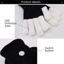 LED Luminous Gloves Full Finger Light Up Flashing Party Dance Costume Gloves AU!