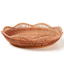 Handmade Wicker Woven Storage Basket Restaurant Bread Fruit Vegetables Food