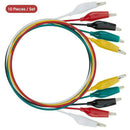 10* Alligator Clip Test Leads Set WG-026 Dual Ended Jumper Wire Cable 5 Colors